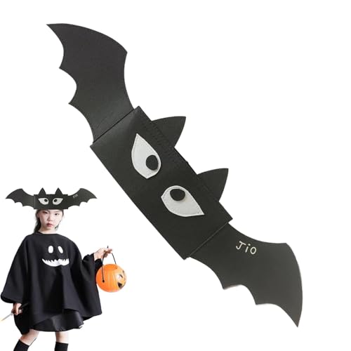 Party Halloween Hüte, Halloween Fledermausflügel Hut,Flügel Black Dress Up Hats | Headress Flügel Kopfstück für Festivals, Halloween, Cosplay Party Halloween Hüte, Halloween Fledermausflügel Hut,Flügel Black Dress Up Hats | Headress Flügel Kopfstück für Festivals, Halloween, Cosplay von Generic