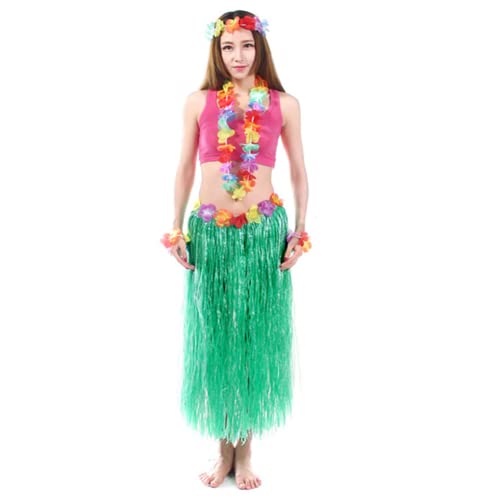 Party-Hula Mit Kranz, Hawaiian Gras Hula Rock, Rock Hawaii Party Kostüm Set, Grasröcke Geeignet Für Cheerleading, Geburtstagsfeiern, Halloween-Partys, Karnevalspartys,Grün Party-Hula Mit Kranz, Hawaiian Gras Hula Rock, Rock Hawaii Party Kostüm Set, Grasröcke Geeignet Für Cheerleading, Geburtstagsfeiern, Halloween-Partys, Karnevalspartys,Grün von Generic