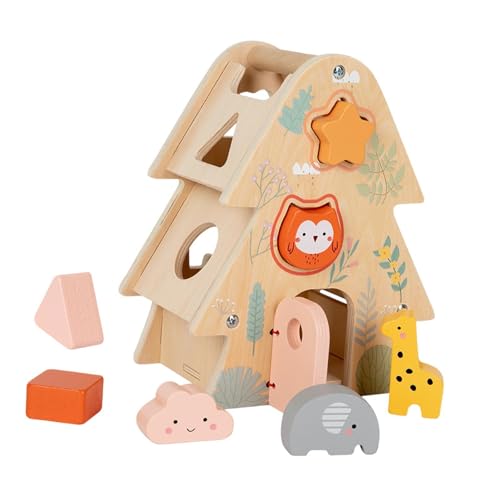 Passende Blöcke hölzerne Form Sorter Aktivität Spielzeug Interaktive Spiele Spielzeugform für Kinder für Kinder Kinder Kinder von Generic