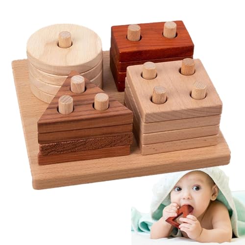 Passendes Spiel für Kinder, Sortieren von Kinderspielzeug,Geometrische Puzzles Lernspielzeug aus Holz - Keine passende geometrische Farbe für p Passendes Spiel für Kinder, Sortieren von Kinderspielzeug,Geometrische Puzzles Lernspielzeug aus Holz - Keine passende geometrische Farbe für p von Generic