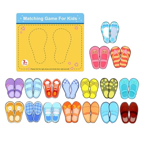 Passendes Spielzeug zum Sortieren von Farben und Formen, Konzentrationsspiel für Kleinkinder | Sicheres Lernspielzeug zum Kombinieren von Schuhen | Passendes Spielzeug Koordination - Hand für von Generic