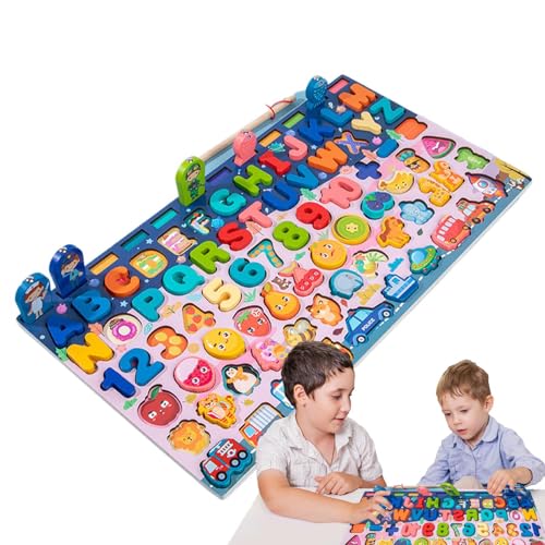 Peg -Puzzle für Kleinkinder, hölzerne Pegboard -Puzzle - Holz Alphabet -Nummer Fischereispiel | Kreatives Kindergärtner-Pegboard, Tagesbetreuungszentrum, Entwickeln von Kreativität und Probl Peg -Puzzle für Kleinkinder, hölzerne Pegboard -Puzzle - Holz Alphabet -Nummer Fischereispiel | Kreatives Kindergärtner-Pegboard, Tagesbetreuungszentrum, Entwickeln von Kreativität und Probl von Generic
