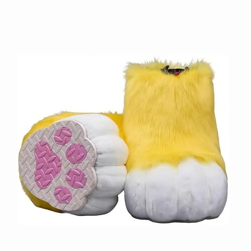 Pelzige Stiefel Füße Pfoten, Pursuit Pelz Füße Pfotenschuhe, Pursuit Kostümpfoten Schuhe Halloween Accessoires Cosplay Pelzige Stiefel Füße Pfoten, Pursuit Pelz Füße Pfotenschuhe, Pursuit Kostümpfoten Schuhe Halloween Accessoires Cosplay von Generic