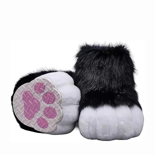 Pelzige Stiefel Füße Pfoten, Pursuit Pelz Füße Pfotenschuhe, Pursuit Kostümpfoten Schuhe Halloween Accessoires Cosplay Pelzige Stiefel Füße Pfoten, Pursuit Pelz Füße Pfotenschuhe, Pursuit Kostümpfoten Schuhe Halloween Accessoires Cosplay von Generic