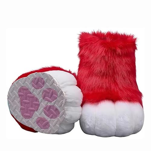 Pelzige Stiefel Füße Pfoten, Pursuit Pelz Füße Pfotenschuhe, Pursuit Kostümpfoten Schuhe Halloween Accessoires Cosplay Pelzige Stiefel Füße Pfoten, Pursuit Pelz Füße Pfotenschuhe, Pursuit Kostümpfoten Schuhe Halloween Accessoires Cosplay von Generic