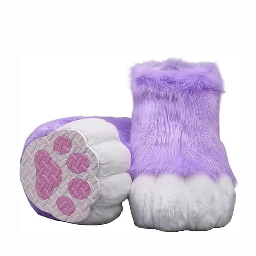 Pelzige Stiefel Füße Pfoten, Pursuit Pelz Füße Pfotenschuhe, Pursuit Kostümpfoten Schuhe Halloween Accessoires Cosplay Pelzige Stiefel Füße Pfoten, Pursuit Pelz Füße Pfotenschuhe, Pursuit Kostümpfoten Schuhe Halloween Accessoires Cosplay von Generic