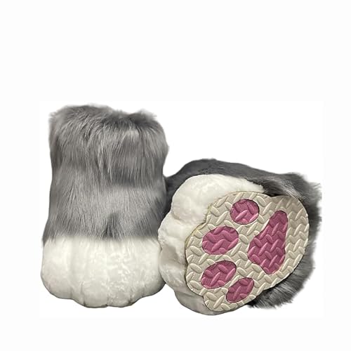 Pelzige Stiefel Füße Pfoten, Pursuit Pelz Füße Pfotenschuhe, Pursuit Kostümpfoten Schuhe Halloween Accessoires Cosplay Pelzige Stiefel Füße Pfoten, Pursuit Pelz Füße Pfotenschuhe, Pursuit Kostümpfoten Schuhe Halloween Accessoires Cosplay von Generic
