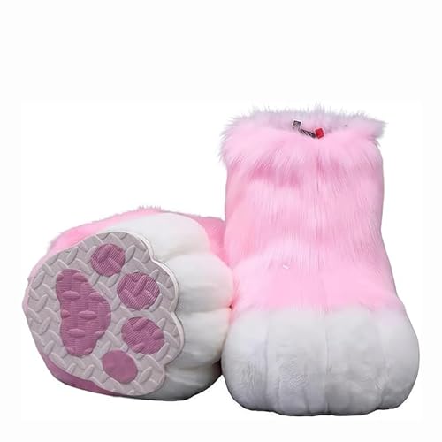 Pelzige Stiefel Füße Pfoten, Pursuit Pelz Füße Pfotenschuhe, Pursuit Kostümpfoten Schuhe Halloween Accessoires Cosplay Pelzige Stiefel Füße Pfoten, Pursuit Pelz Füße Pfotenschuhe, Pursuit Kostümpfoten Schuhe Halloween Accessoires Cosplay von Generic