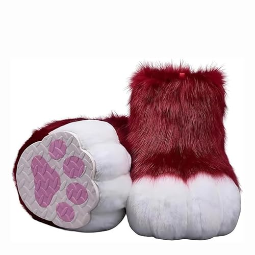 Pelzige Stiefel Füße Pfoten, Pursuit Pelz Füße Pfotenschuhe, Pursuit Kostümpfoten Schuhe Halloween Accessoires Cosplay Pelzige Stiefel Füße Pfoten, Pursuit Pelz Füße Pfotenschuhe, Pursuit Kostümpfoten Schuhe Halloween Accessoires Cosplay von Generic