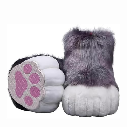 Pelzige Stiefel Füße Pfoten, Pursuit Pelz Füße Pfotenschuhe, Pursuit Kostümpfoten Schuhe Halloween Accessoires Cosplay Pelzige Stiefel Füße Pfoten, Pursuit Pelz Füße Pfotenschuhe, Pursuit Kostümpfoten Schuhe Halloween Accessoires Cosplay von Generic