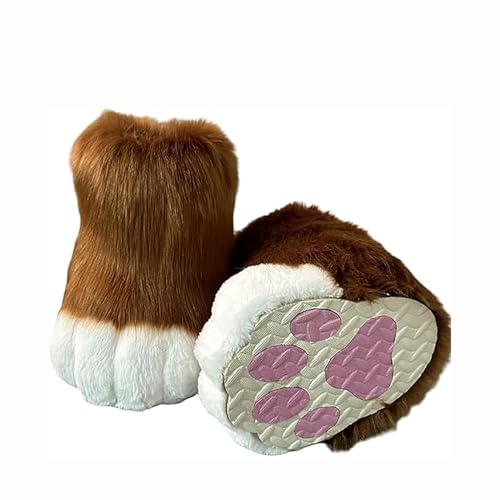 Pelzige Stiefel Füße Pfoten, Pursuit Pelz Füße Pfotenschuhe, Pursuit Kostümpfoten Schuhe Halloween Accessoires Cosplay Pelzige Stiefel Füße Pfoten, Pursuit Pelz Füße Pfotenschuhe, Pursuit Kostümpfoten Schuhe Halloween Accessoires Cosplay von Generic
