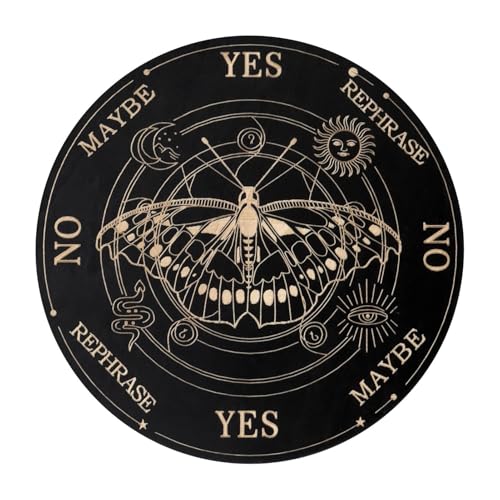 Pendel Wünschelruten-Wahrsagungstafel – 15 cm HexereiOuija Spirituosenbrett aus Holz, rund, Ja/Nein/Vielleicht Entscheidungsmatte | Mystisches Wahrsager-Werkzeug WitchcraftWicca-Altar Supplies Pendel Wünschelruten-Wahrsagungstafel – 15 cm HexereiOuija Spirituosenbrett aus Holz, rund, Ja/Nein/Vielleicht Entscheidungsmatte | Mystisches Wahrsager-Werkzeug WitchcraftWicca-Altar Supplies von Generic