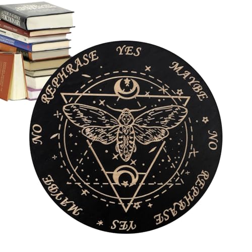 Pendelbrett Wünschelrute – Geisterpendelbrett, metaphysisches Planchette-Nachrichtenbrett aus | Anfänger-Pendel-Nachrichtenbrett, Geisterdekorationen, Ouija-Brettspiel für Mottopartys, Zusammenkü von Generic