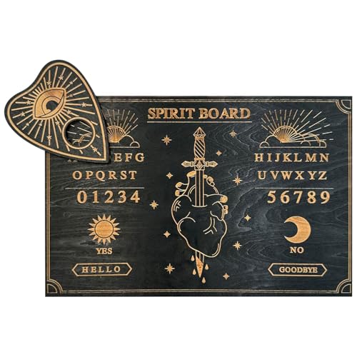 Pendellbrett aus Holz mit Buchstaben und Zahlen zur Entscheidungsfindung | Spirit Dekorationen Pendel Board für Kinder, Mädchen, Freunde, Geschenke, 20 x 30 x 0,5 cm von Generic