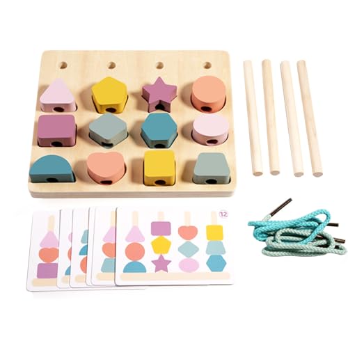 Perle Sequencing Toy Set - Formpassungsspiel | Kids Educational Toy für 3-5-Jährige, Formerkennung, Entwicklung der Feinmotorik, interaktives Lernspiel für Kleinkinder und Kinder im Vorschulalter von Generic