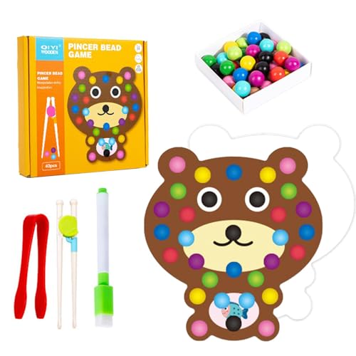 Perlen Brettspiel, Clip Perlen Spiel - Sortierspiel,Feinmotorikspiel, Clipperlen-Spielzeug, Lernaktivität für Vorschulkinder Perlen Brettspiel, Clip Perlen Spiel - Sortierspiel,Feinmotorikspiel, Clipperlen-Spielzeug, Lernaktivität für Vorschulkinder von Generic