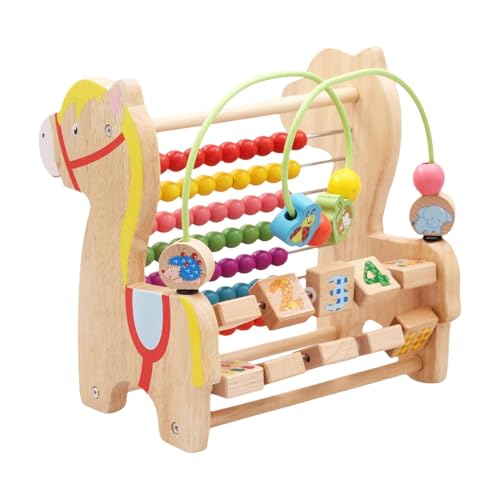 Perlen Labyrinth Lernspielzeug für Kinder Bunte Perlenlabyrinth | Frühe Zählerlernen Hochstuhl Achterbahnen Spielen Spielzeug für Klassenzimmer, pa von Generic