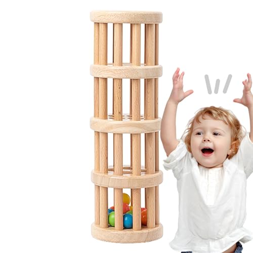 Perlen-Regentropfenspielzeug - Regentropfen-Regenspielzeug aus Holz | Regenstab aus Holz für die Früherziehung, sensorisches Spielzeug mit D-Stab Perlen-Regentropfenspielzeug - Regentropfen-Regenspielzeug aus Holz | Regenstab aus Holz für die Früherziehung, sensorisches Spielzeug mit D-Stab von Generic