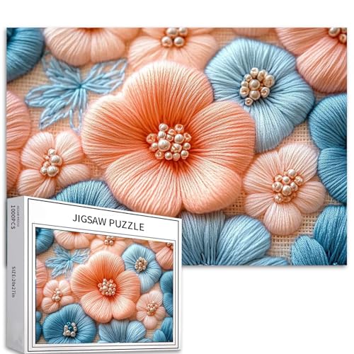 Perlenstick-Puzzle, 1000 Teile, pfirsichblau, Pastellblumen, strukturiert, Heimdekoration, Kunstdesign, anspruchsvolle Familienaktivitäten, Spiele, bunt, Bastelpuzzle für Heimdekoration, Geschenke Perlenstick-Puzzle, 1000 Teile, pfirsichblau, Pastellblumen, strukturiert, Heimdekoration, Kunstdesign, anspruchsvolle Familienaktivitäten, Spiele, bunt, Bastelpuzzle für Heimdekoration, Geschenke von Generic
