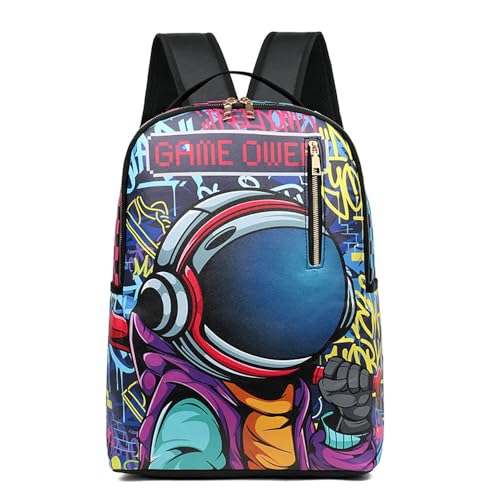 Personalisierter Graffiti Jugend Rucksack, große Kapazität Schultaschen(E) von Generic