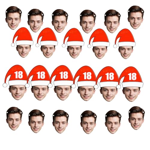 Personalisiertes Gesichts-Banner,6-20 Stück Individueller Geburtstags, Einzigartiges Foto Banner, Dekoratives Party-Schild, Benutzerdefinierte Geburtstagsdekoration von Generic