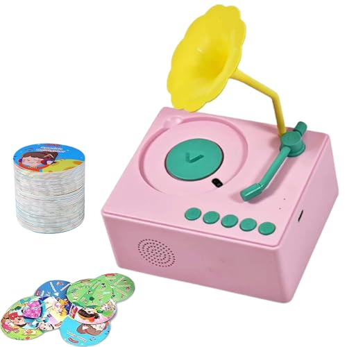 Phonograph Spielzeug für Musikspielzeuge - Phonograph Musikspielzeug für die Früherziehung mit 96 Karten - Phonograph-Spieluhr für Alter von 3 bis 6 Jahren Phonograph Spielzeug für Musikspielzeuge - Phonograph Musikspielzeug für die Früherziehung mit 96 Karten - Phonograph-Spieluhr für Alter von 3 bis 6 Jahren von Generic