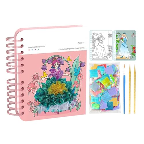 Picking Art Kit - Princess Craft Set mit Aufklebern und Farbe | Handgefertigte Handwerksaktivitäten für Mädchen, Kindergartenkinder kreative Bildungsmaterialien, Spielkunstspielzubehör, Reiseaktivität Picking Art Kit - Princess Craft Set mit Aufklebern und Farbe | Handgefertigte Handwerksaktivitäten für Mädchen, Kindergartenkinder kreative Bildungsmaterialien, Spielkunstspielzubehör, Reiseaktivität von Generic