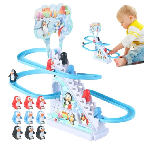 Pinguin-Leiter Rutschspielzeug, Pinguinrutschenspielzeug | Pinguinrutsche mit Musik und LED-Achterbahn für Kinder, Pinguin-Set, Achterbahn-Spielzeug für Geburtstag Pinguin-Leiter Rutschspielzeug, Pinguinrutschenspielzeug | Pinguinrutsche mit Musik und LED-Achterbahn für Kinder, Pinguin-Set, Achterbahn-Spielzeug für Geburtstag von Generic