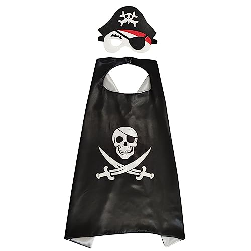 Piraten-Set Halloween Capes mit Piraten Augenklappe Piraten Umhang für Halloween Party Requisiten. von Generic