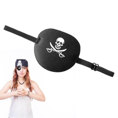 Piratenaugen, verstellbare Cosplay-Flosse für Erwachsene und Kinder, verstellbar | Darkling Pirate Eye Alwage | Hautfreundliche Skelettflügel, tragbare Augenfalten für Weihnachten von Generic