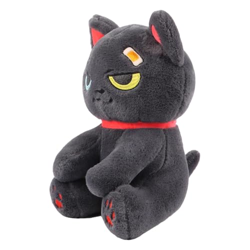 Piratenkatze Plüsch, Piratenkatze Stofftiere,Piratenkatze Huggable Toy - Weiche gotische Tierpuppe, schlafender Begleiter, Desktop -Ornament für Kinder und Erwachsene, Heimdekoration von Generic
