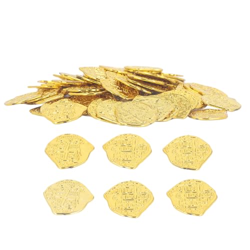 Piratenmünzenspielzeug, Zuverlässige Verformung Halloween Piratenmünzen für Parteien Verhindern (Golden) von Generic