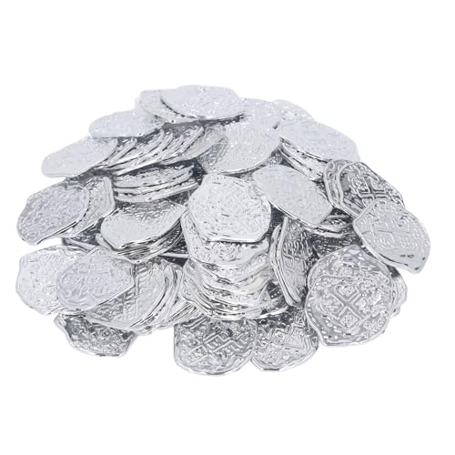 Piratenmünzenspielzeug, Zuverlässige Verformung Halloween Piratenmünzen für Parteien Verhindern (SILVER) von Generic
