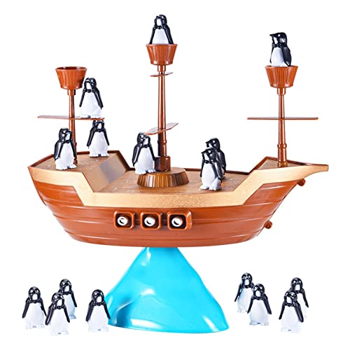 Piratenschiff-Balance-Spielzeug, Balance-Spielzeug, Montessoris Balance-Spielzeug, Brettspiele für Kinder mit Piratenschiff-Pinguin-Design, Balance-Blöcke von Generic