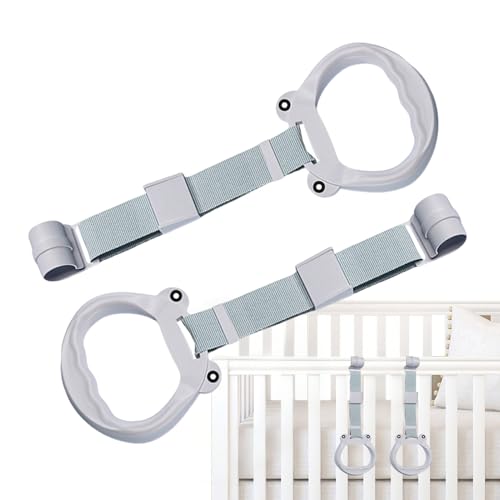 Playpen Pull Up Ringe – 2 x Kinderbett-Ringe zum Spazierengehen | tragbares Sicherheitsbett fürs Training für Kleinkinder, Kinder, Lernen, frühe Entwicklung von Generic