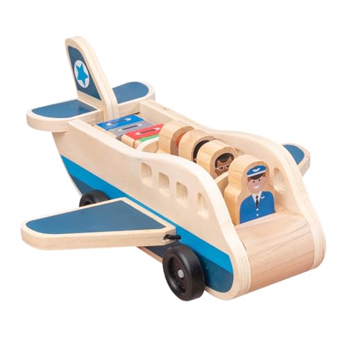 Playset 'Flugzeug aus - Flugzeug für pädagogische Passagiere | Push & Play Air Transport Set Mit Figuren Und Gepäck, Lernspielzeug Für Kinder, Kleinkinder, Fantasievolles Spiel Playset 'Flugzeug aus - Flugzeug für pädagogische Passagiere | Push & Play Air Transport Set Mit Figuren Und Gepäck, Lernspielzeug Für Kinder, Kleinkinder, Fantasievolles Spiel von Generic