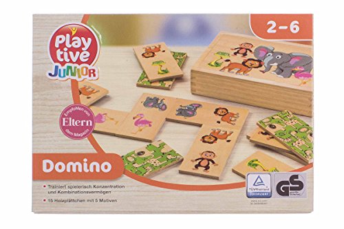 Playtive Junior Holz Spielzeug Domino Spielerisch Konzentration und Kombinationsvermögen Trainieren von Generic