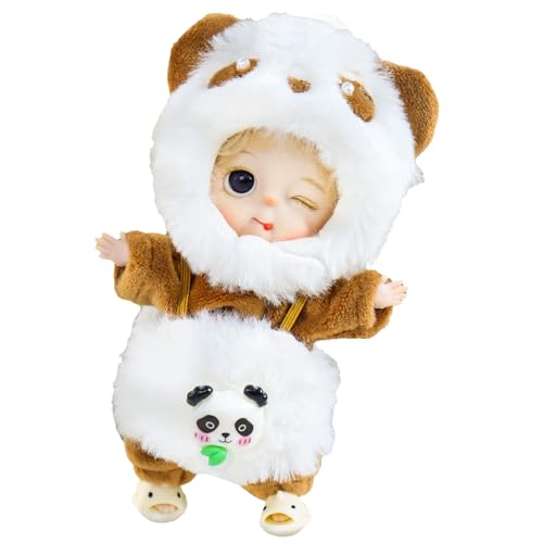 Plüsch, Plüsch, pädagogisch für Kleinkinder, Reborn für Kleinkinder mit abnehmbarer Panda-Kleidung, pädagogisch, Begleitspielzeug für von Generic
