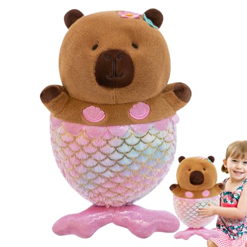 Plüsch-Capybara-Puppe – -Stofftier, weiches Capybara-Plüschtier | süßes Plüschtier, kuschelige Nagetierpuppe, Umarmen Sie den realistische Capybara-Figur, Geschenk für Capybara-Liebhaber von Generic