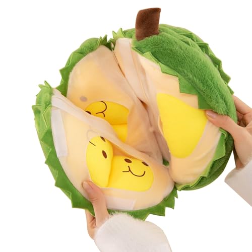 Plüsch-Durian-Stofftier - Kuschelkissen Plüschtier Durian Puppe, Weiches Dekokissen für Kinder | Gefülltes Plüschtier, Schlafbegleiter für den Haushalt, zum Kuscheln für Couch, Wohnzimmer Plüsch-Durian-Stofftier - Kuschelkissen Plüschtier Durian Puppe, Weiches Dekokissen für Kinder | Gefülltes Plüschtier, Schlafbegleiter für den Haushalt, zum Kuscheln für Couch, Wohnzimmer von Generic