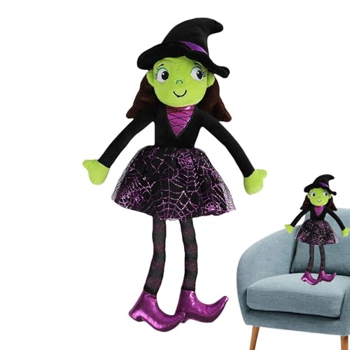 Plüsch-Hexenpuppe | Halloween-Hexen-Plüschspielzeug, die schöne Hexenpuppe verschönert die Halloween-Puppe aus Plüsch für Büro, Halloween von Generic