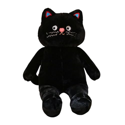 Plüsch-Katze, Plüschkatze, beruhigendes Kissen aus Plüsch, weiches Kissen, 31,5 Zoll, beruhigendes Plüschspielzeug für und Mädchen, Tier E von Generic