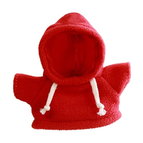 Plüsch Puppenkleidung für 20 cm Puppen, Verkleidung für 7,87 Zoll Puppen für Kinder, Weiche Geschenke, Outfits, Modisches Puppen Hoodie, Puppen Sweats, Rot Plüsch Puppenkleidung für 20 cm Puppen, Verkleidung für 7,87 Zoll Puppen für Kinder, Weiche Geschenke, Outfits, Modisches Puppen Hoodie, Puppen Sweats, Rot von Generic