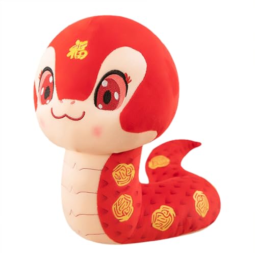 Plüsch-Schlangenspielzeug – Gefüllte Puppe, Plüschtier | entzückender Buddy aus Snake Cuddle für Kinder und Erwachsene, kuscheliger Plüsch mit weichem Stoff für Schlafzimmer oder Sofa, Jahr der von Generic