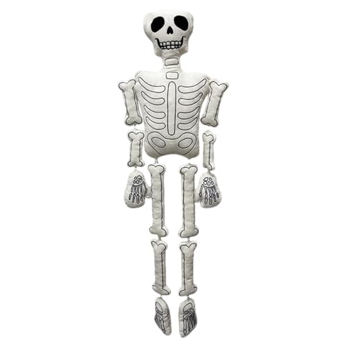 Plüsch-Skelett-Puppe, 94 cm (37 Zoll), Totenkopf-Plüschtier, Plüschfigur, Skelett, Dekoration aus Plüsch, Dekoration von Generic