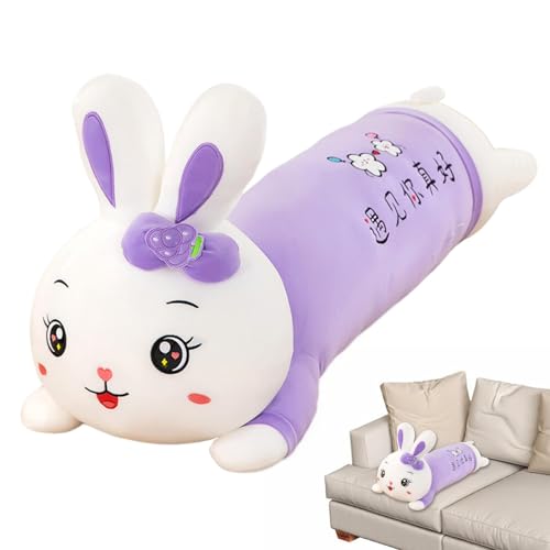 Plüschhase,Plüschtier Osterhase - Plüschhase gefüllt mit Cartoon | 27,56 Zoll Wohnkultur Plüschtier, weiches Bettkissen für Frauen, r von Generic