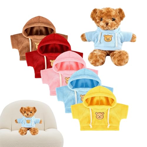 Plüschkleidung – Teddybär-Anziehsachen, weiche Stofftierkleidung | süße Plüsch-Outfits,Süße Designverbesserung Puppenbekleidungsset, gemütliches kostüm, Tierspielzeugkleidung für Kinder von Generic