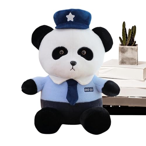 Plüschpanda, Stoffpanda - Süßer Panda mit und Krawatte,Verspielter Begleiter, Tierspielzeug, Tischdekoration für Kinder ab 3 Jahren von Generic