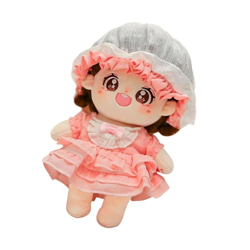 Plüschpuppen für Mädchen, Plüschpuppe, weiche Plüschpuppen für Kinder, 20 cm (7,9 Zoll), weiche Plüschfiguren für Kinder, Spielzeug für kleine Anziehpuppen von Generic