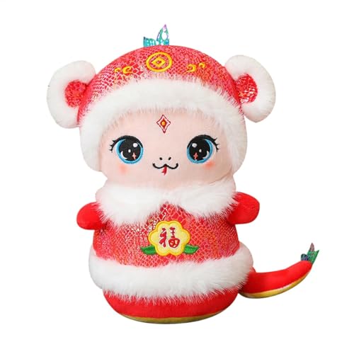 Plüschspielzeug Chinesische Neujahrsschlange – Schlange Dodo des chinesischen Neujahrs Puppe Löwentanz Plüschpuppe Spielzeug Silvester Ornament Süße Puppe von Generic